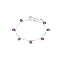 Pulsera Plata de Ley 925 con Circonitas Color Lila D03603/BC