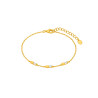 Pulsera Mujer Plata de Ley 925 Baño Oro 18K con Circonitas Baguette D04103/AD