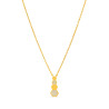 Collar Mujer Hexagonal Plata de Ley 925 Baño Oro 18K con Circonitas D03207/BH