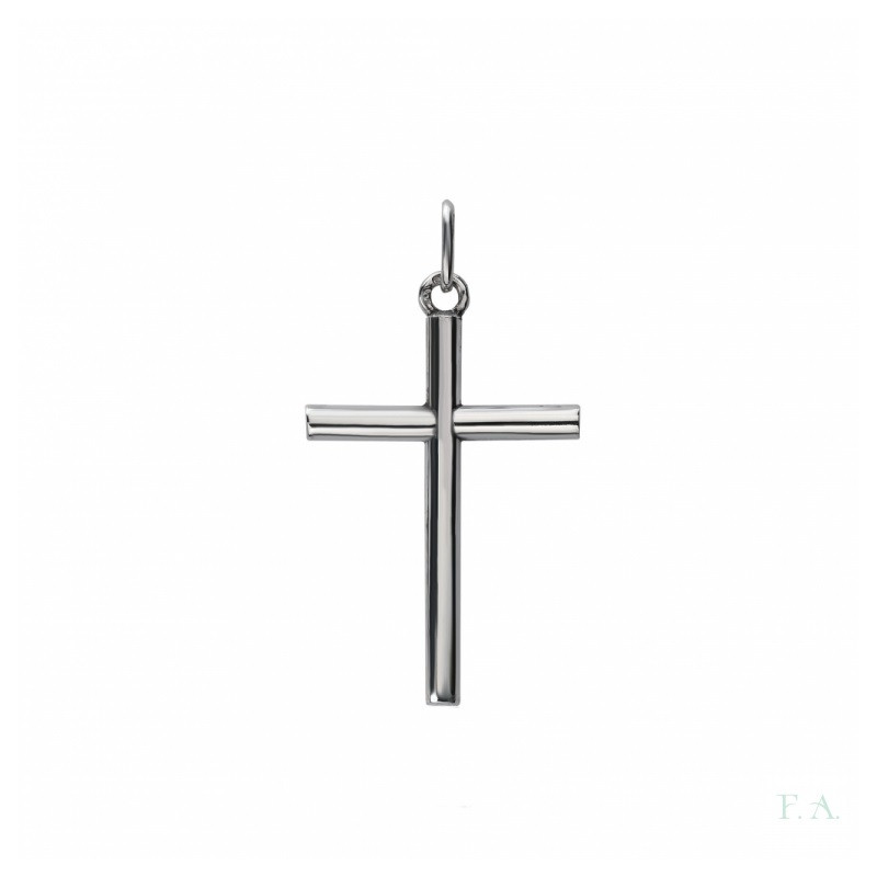 Cruz Plata Sin Cristo 3 Cm Lisa Brillo 1cr-cs0011