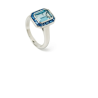 Sortija Plata Mujer Piedras Azules Lineargent 19799-B-R Talla 18