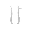 Pendientes Onda Plata de Ley 925 Rodiada con Circonitas D03201/BM