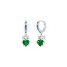 Pendiente Hoop Gatito Plata de Ley 925 con Circonitas Multicolor D03601/DL