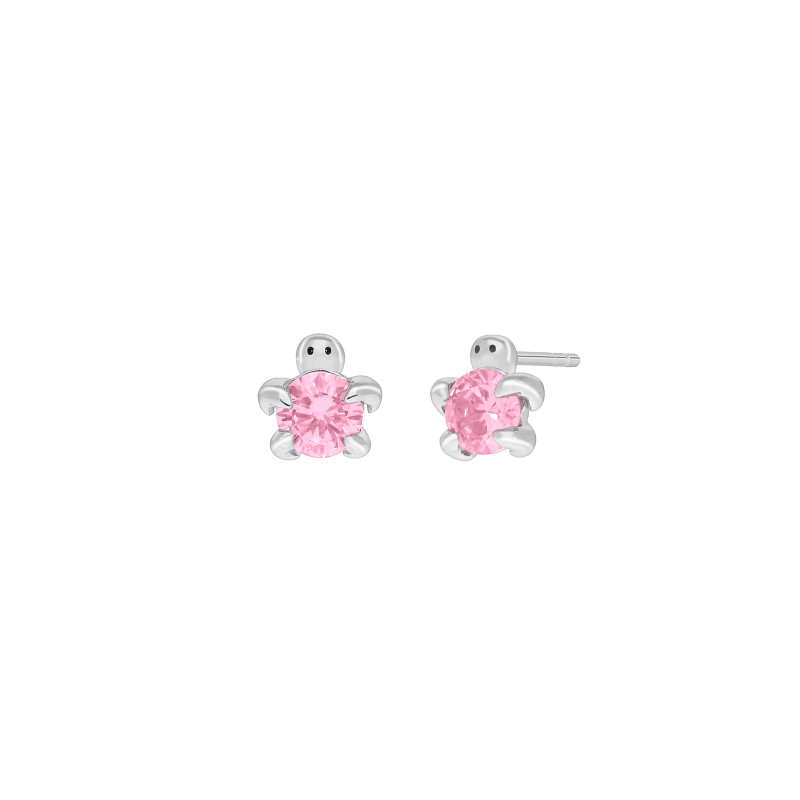 Pendientes Tortuga Plata de Ley 925 con Circonita Rosa D03601/DN