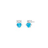 Pendientes Gatito Plata de Ley 925 con Circonita Azul D03601/DR