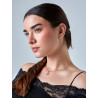 Pendientes Cadena Plata de Ley 925 Rodiada con Circonitas Baguette D04101/AO