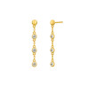 Pendientes Mamá Plata de Ley 925 Baño en Oro 18k con Circonitas D02601/AI