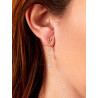 Pendientes Mamá Plata de Ley 925 Baño en Oro 18k con Circonitas D02601/AI