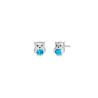 Pendientes Búho Plata de Ley 925 con Circonita Azul D03601/DS