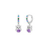 Pendiente Hoop Búho Plata de Ley 925 con Circonitas Multicolor D03601/DI