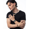 Pulsera de Cadena de Acero con Placa IP Dorado - Colección Abraham Mateo