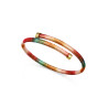 Pulsera Flexible Abierta Laura Escanes de Acero Tubogas con Cordón Enroscado Multicolor