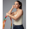 Pulsera Flexible Abierta Laura Escanes de Acero Tubogas con Cordón Enroscado Multicolor