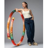 Pulsera Flexible Abierta Laura Escanes de Acero Tubogas con Cordón Enroscado Multicolor