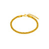 Pulsera de Cordón en Acero Dorado con Cierre Mosquetón