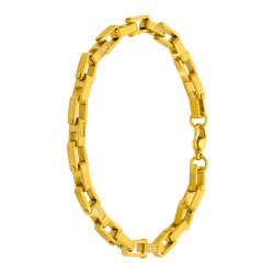 Pulsera de Eslabones en Dorado con Acabado Mate