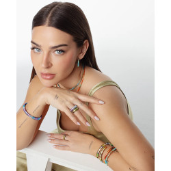 Anillo Laura Escanes de Acero Tubogas con Cordón Enroscado