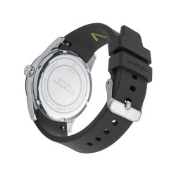Reloj de Hombre Abraham Mateo Bitono en Acero, IP Negro y Silicona