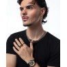 Reloj de Hombre Abraham Mateo Bitono en Acero, IP Negro y Silicona