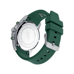 Reloj Cronógrafo de Hombre Abraham Mateo Bitono en Acero, IP Verde y Silicona