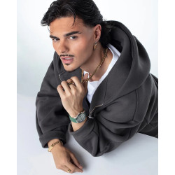 Reloj Cronógrafo de Hombre Abraham Mateo Bitono en Acero, IP Verde y Silicona