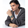 Reloj Cronógrafo de Hombre Abraham Mateo Bitono en Acero, IP Verde y Silicona