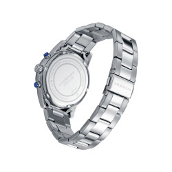 Reloj Cronógrafo de Hombre Abraham Mateo Bitono en Acero e IP Azul