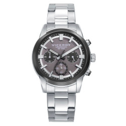 Reloj Cronógrafo de Hombre Abraham Mateo Bitono en Acero e IP Gris
