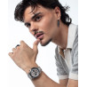 Reloj Cronógrafo de Hombre Abraham Mateo Bitono en Acero e IP Gris