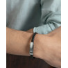Pulsera de Hombre Viceroy de Acero y Piel Trenzada Bicolor