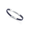 Pulsera de Hombre Viceroy de Acero y Piel Azul con Placa