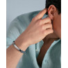 Pulsera de Hombre Viceroy de Acero y Piel Azul con Placa