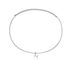 Collar de Mujer Viceroy de Acero y Nailon Plateado con Cierre de Imán