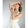 Collar de Mujer Viceroy de Acero IP Dorado con Piedras Azules y Verdes