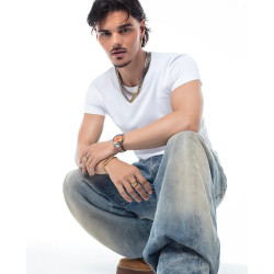 Anillo de Hombre Abraham Mateo Tipo Sello en Acero IP Dorado