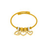 Pulsera de Mujer de Cable Dorado con Corazones