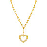 Collar de Mujer de Eslabones Dorado con Corazón