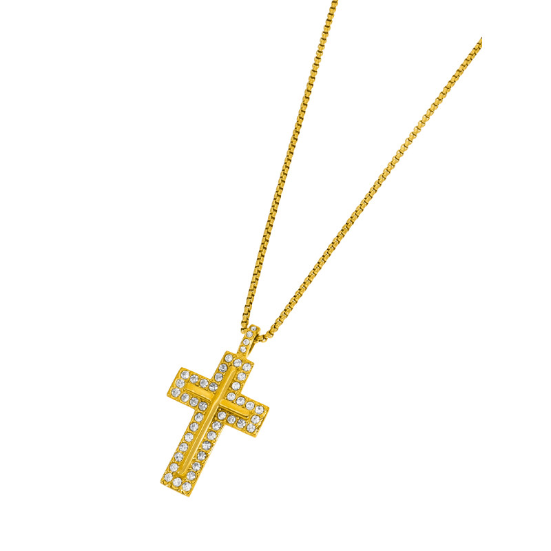 Cruz Con Cadena Dorado Marea C00107/137