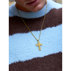 Cruz Con Cadena Dorado Marea C00107/137