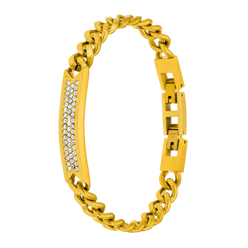 Pulsera de Hombre Marea Jewels Cadena Dorada con Placa