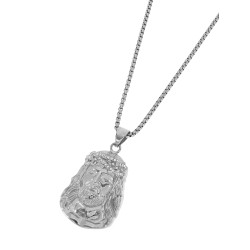 Collar de Hombre Marea Jewels Cristo con Circonitas y Esmalte