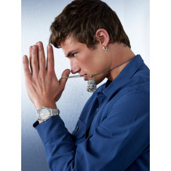 Collar de Hombre Marea Jewels Cristo con Circonitas y Esmalte