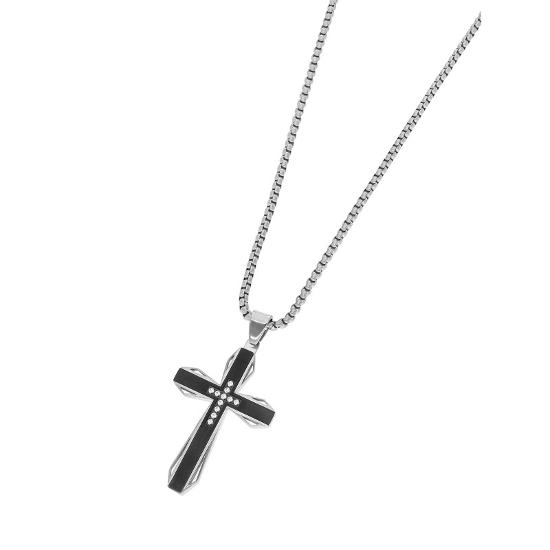 Collar de Hombre Marea Jewels Cruz con Circonitas