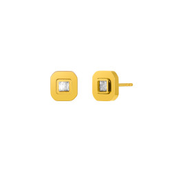 Pendientes de Hombre Marea Jewels Cuadrados Dorados