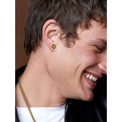 Pendientes de Hombre Marea Jewels Cuadrados Dorados