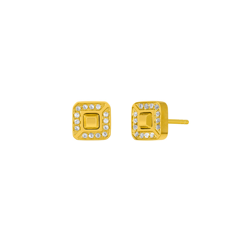 Pendientes de Hombre Marea Jewels Cuadrados Dorados