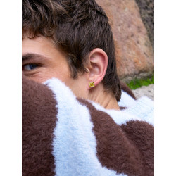 Pendientes de Hombre Marea Jewels Cuadrados Dorados