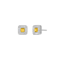 Pendientes de Hombre Marea Jewels Cuadrados Bicolor