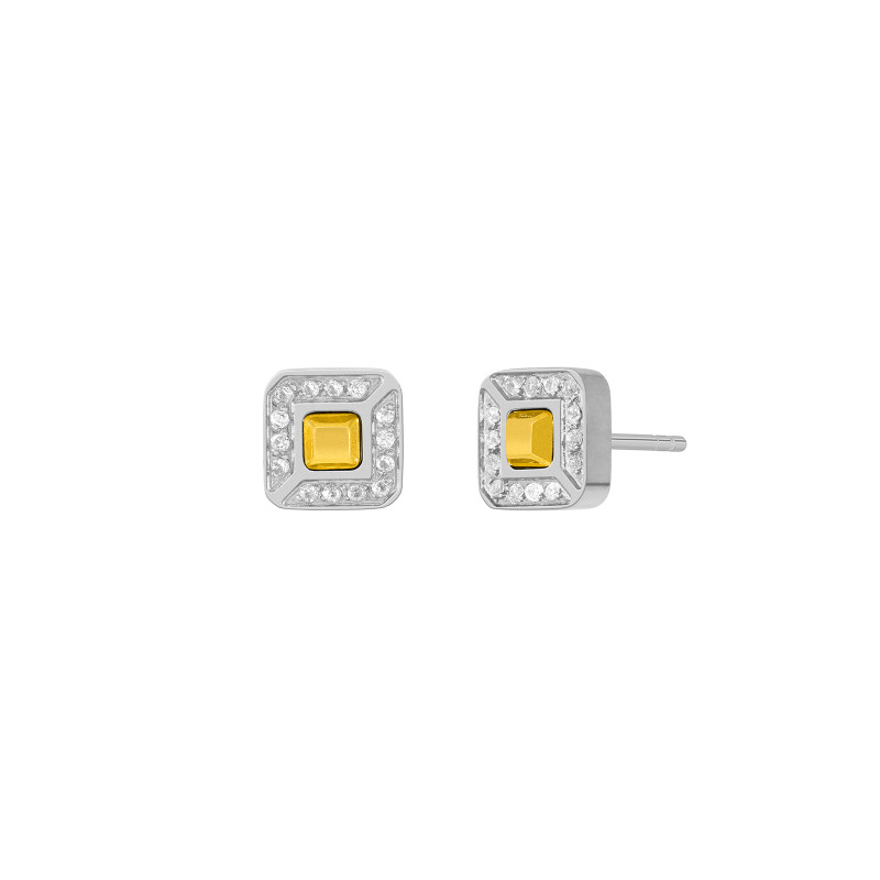 Pendientes de Hombre Marea Jewels Cuadrados Bicolor