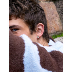 Pendientes de Hombre Marea Jewels Cuadrados Bicolor